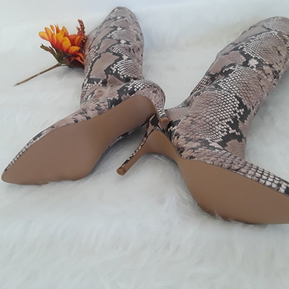 Snake effect Steve Madden Kimari boots - Picture 6 of 9